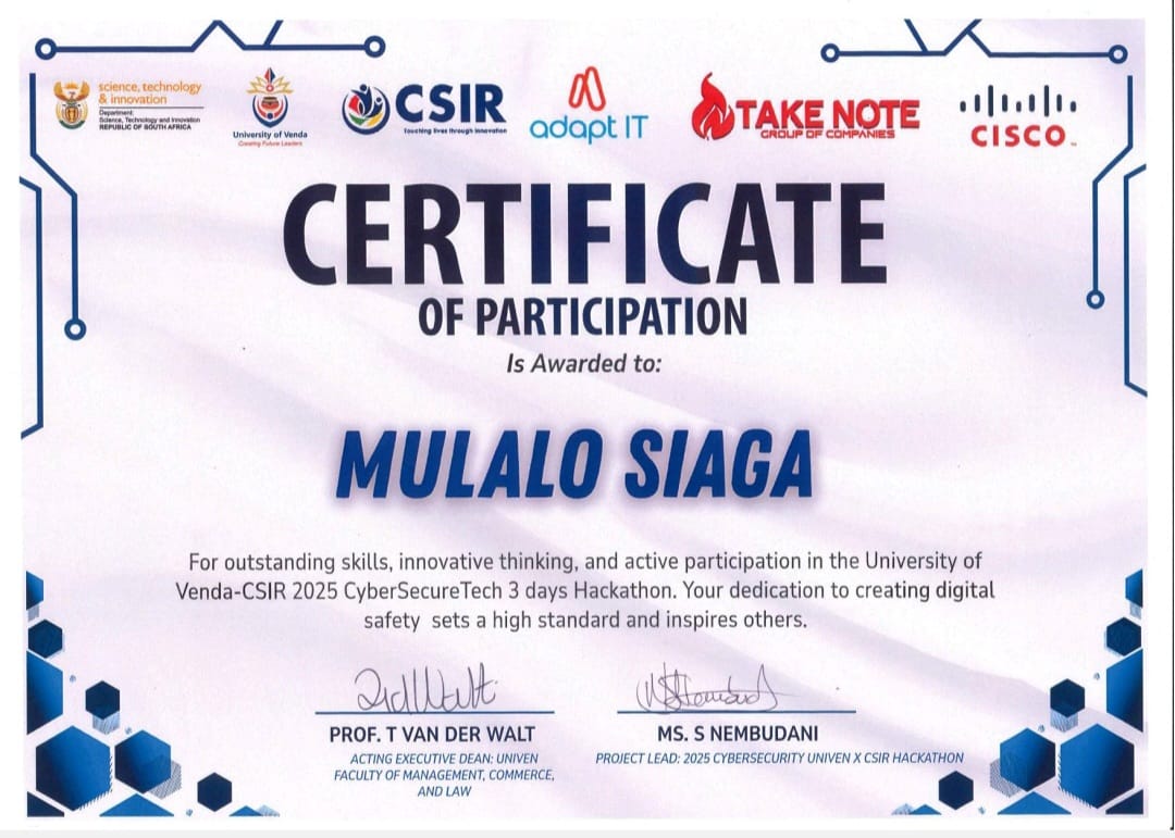 Hackathon Certificate